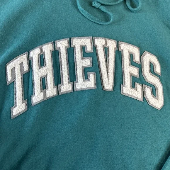 100 Thieves Hoodie Mens XL Green Raised Letter Spellout Pullover Sweatshirt - Picture 2 of 16